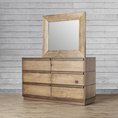 Petra 6 tiroirs double commode avec miroir