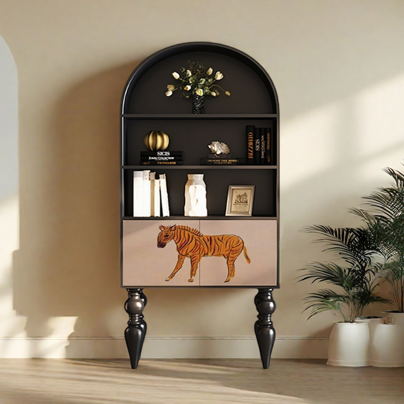 Modern simple animal pattern display bookcase