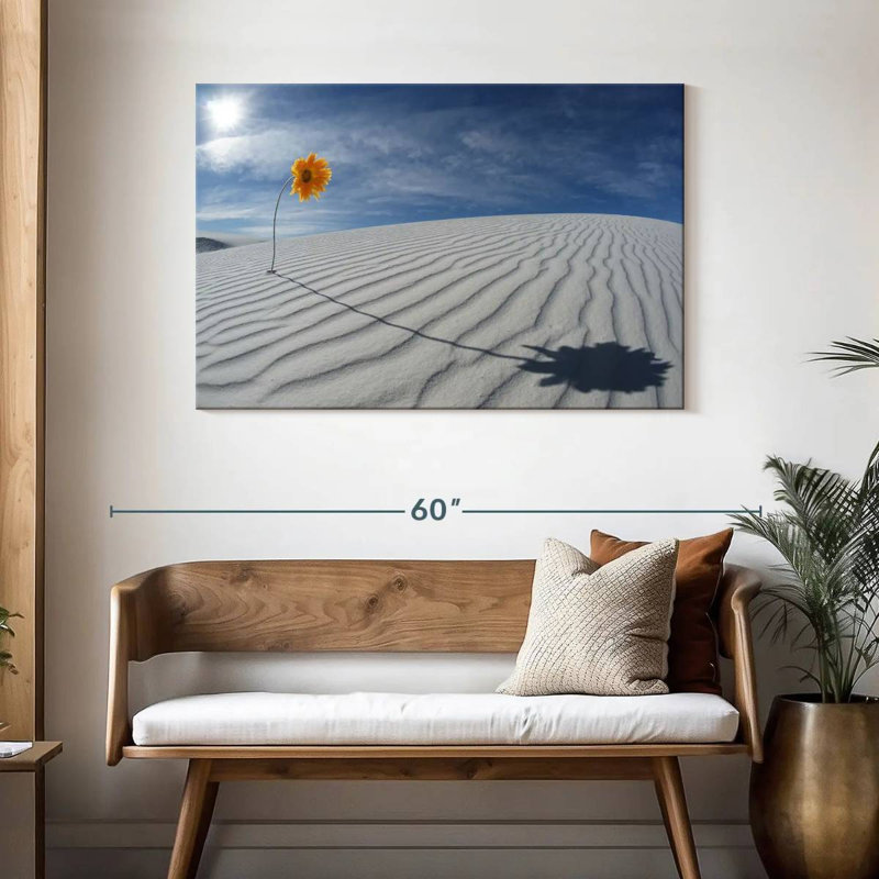 Alvord White Desert Sunflower, 30" H x 45" W