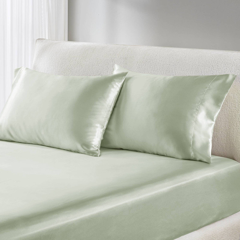Luxurious Sheet Set for a Smooth Sleep Experience, Full Bedspread + 4 Standard Pillowcases, Sage