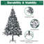 Arbre de Noël artificiel pin de 7 pi avec flocage de sapin de Noël artificiel pliable 1166 branches pour la fête