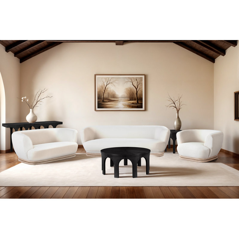 Brint 70'' Solid Wood Console Table, Black