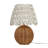 Rattan Table Lamp with Pleated Fabric Shade-1384491463