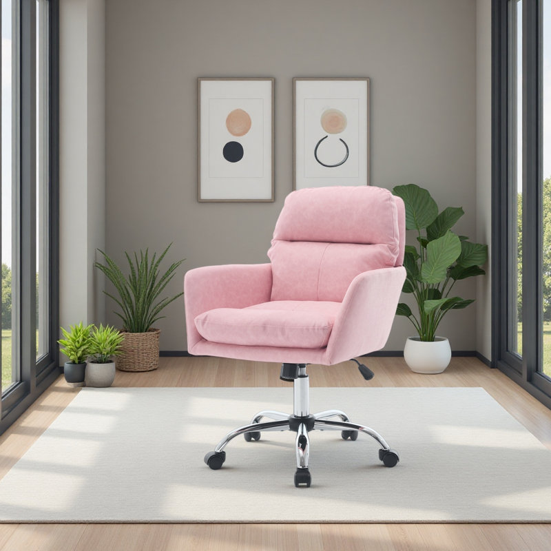 Artificial Leather, PU Leather, Adjustable In Height, Suitable For Office, Bedroom, Dressing Table And Other Environments. An Office Chair