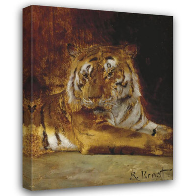 "Tigre" par Rudolf Ernst, art sur toile tendue avec châssis
