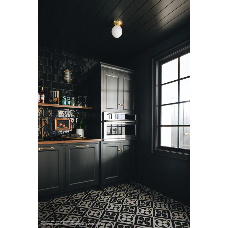 Cloe 5" x 5" Ceramic Tile, Black