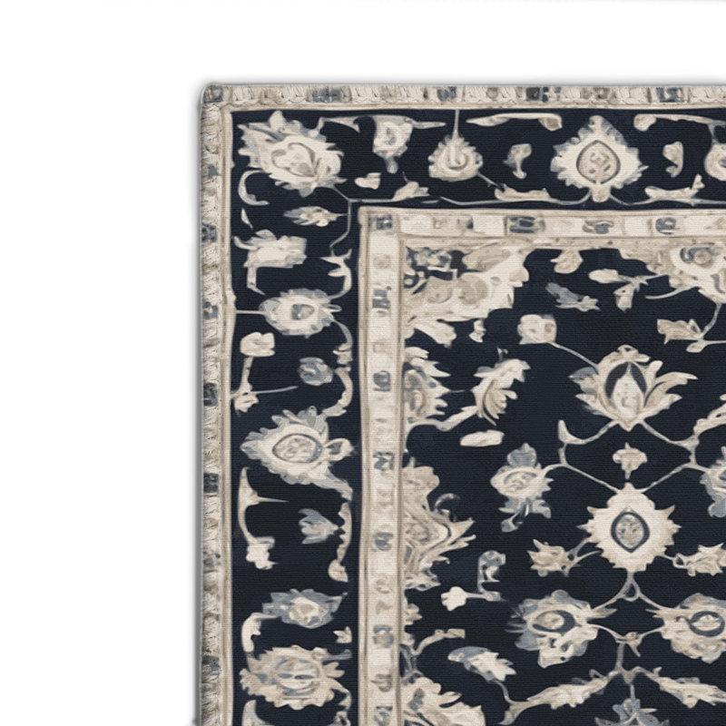 Tapis d'intérieur et d'extérieur gris Persian, Rectangulaire 8 pi x 10 pi