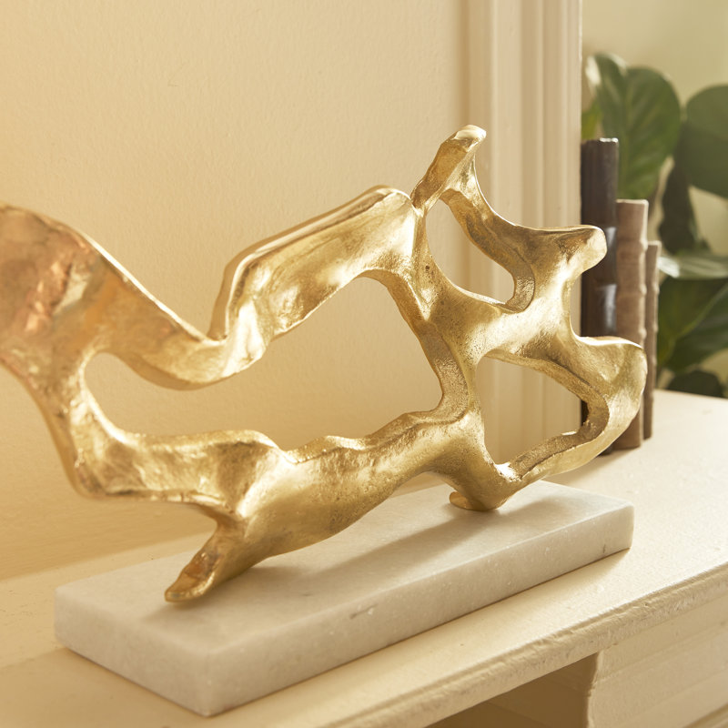 Pepita Golden Drift Abstract Sculpture