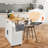 Kitchen Island Cart With Solid Wood Top, 35.4" Width Mobile Carts With Storage Cabinet, Rolling Kitchen Table With Spice Rack, Towel Rack, Drop Leaf And Drawer, Portable Islands On Wheels