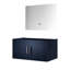 36 po L x P 22 po Meuble-lavabo bleu marine avec miroir à DEL - Option de rangement abondante