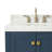 Ariel Cambridge 36 In. Right Offset Vanity With 2 In. Carrara Marble Countertop-105903788