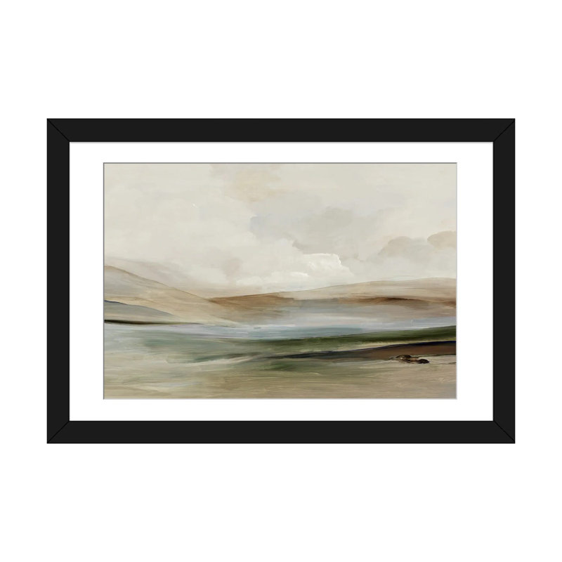 Échos de la solitude - reproduction d'art murale - papier d'art encadré, H 16 po x l 24 po, Noir