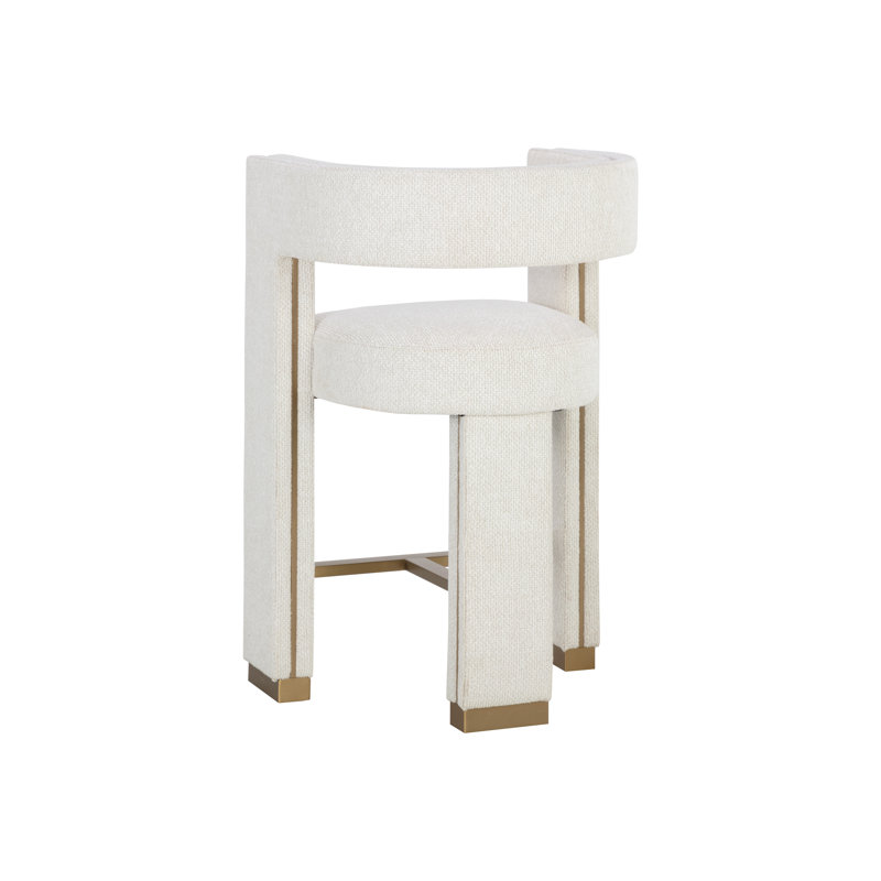 Upholstered Stool with Solid Wood Frame, Counter Stool (26" Seat Height)