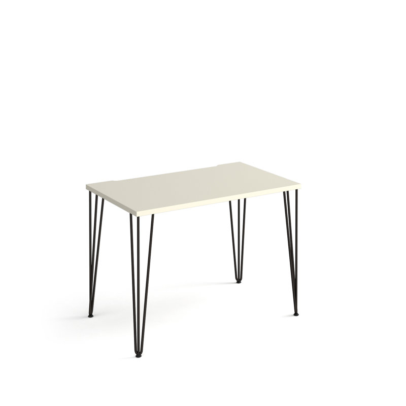 Anek Metal Base Computer Desk, White, 730cm H x 1000cm W x 600cm D