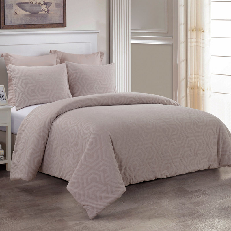 Your Lifestyle by Donna Sharp Seville Blush 3PC Cotton King Comforter Set, King Comforter + 2 Shams, Blush