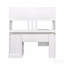 Bureau d'ordinateur blanc vieilli avec tablette