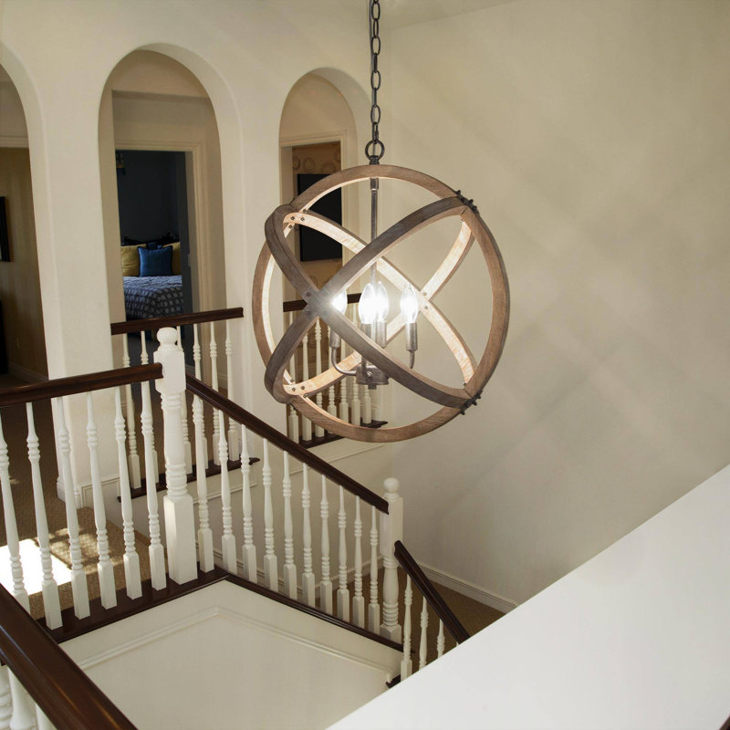 Lustre en bois 4 lumières Mazhar