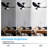 32'' 3 - Blade Large Indooor Ceiling Fan With Light Kit and Remote, 3 LED Colours, 6 Speed Noiseless DC Motor, Timer