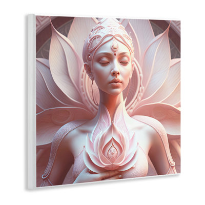  Art spirituel de statue de femme spirituelle Lotus par Shambhala