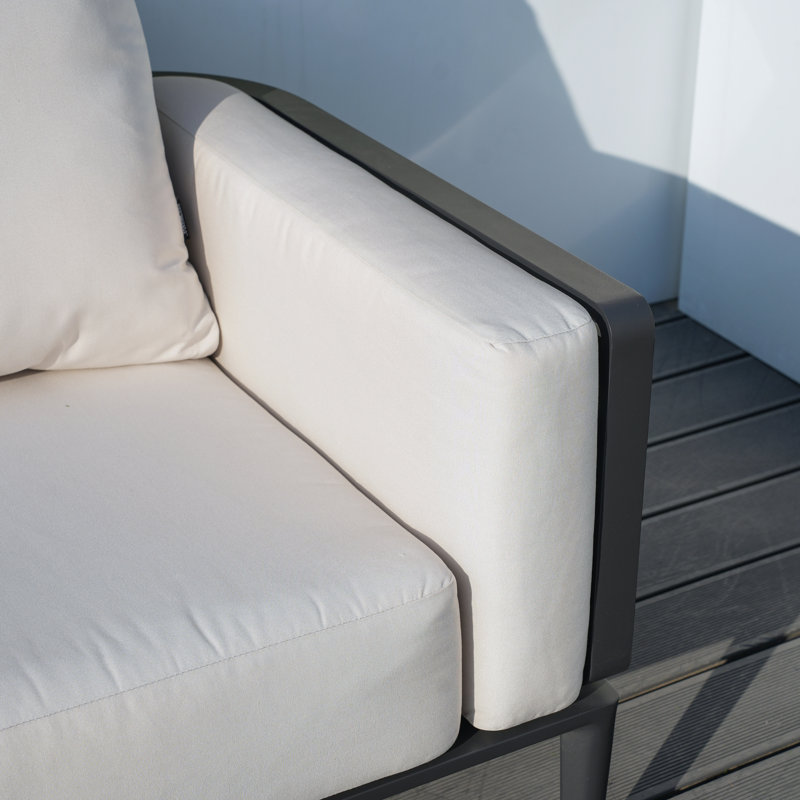 Hudson Aluminum Patio Sofa With Cushions