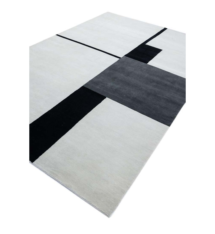 Modern Edit Hand Knotted Wool Oriental Rug