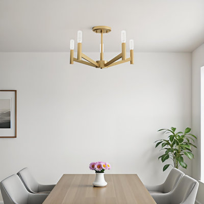 Plafonnier semi-encastré à 5 lumières 18 po Lovett