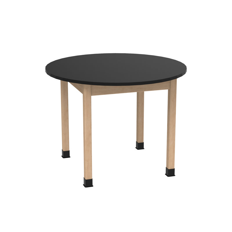 Table de table ronde à plateau en résine époxy 48 po PerpetuLab, érable, H 36 po x L 48 po x l 48 po