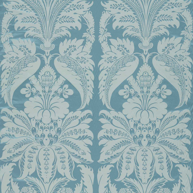 Suffolk Clandon Damask Fabric, Wedgwood Blue