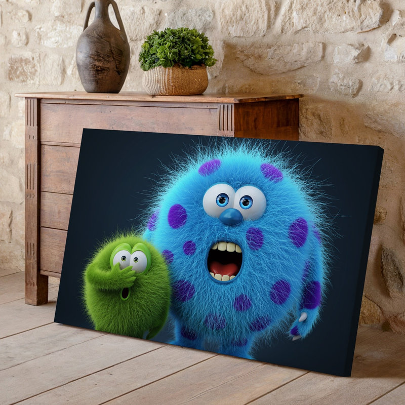 Reproduction d'art sur toile, "Mon premier monstre", H 20 po x l 30 po