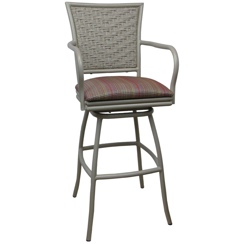Rayures de soleil 30 po sur fond beige, Tabouret de bar (siège d'une hauteur de 30 po)