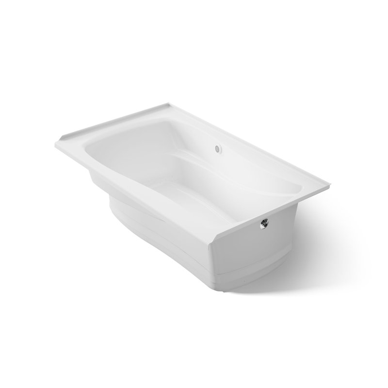 Mariposa 60" x 36" Air Acrylic Bathtub, Blanc, Droite