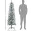 Arbre de Noël artificiel 6 pi 6 pi, 329 pointes enneigées, arbre de support en métal avec base, joie festive