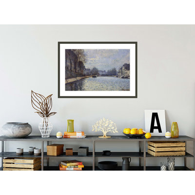 View of the Canal Saint-Martin Paris by Alfred Sisley -Framed Giclee Print