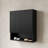 26" Cabinet For Bathroom, Kitchen, Laundry, With Doors, Shelf And Black Over Toilet Storage Compartment