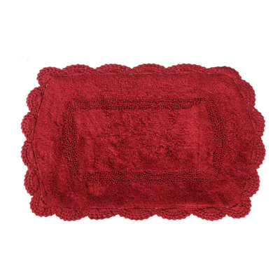 Mynard 100% Cotton Bath Rug with Non-Slip Backing