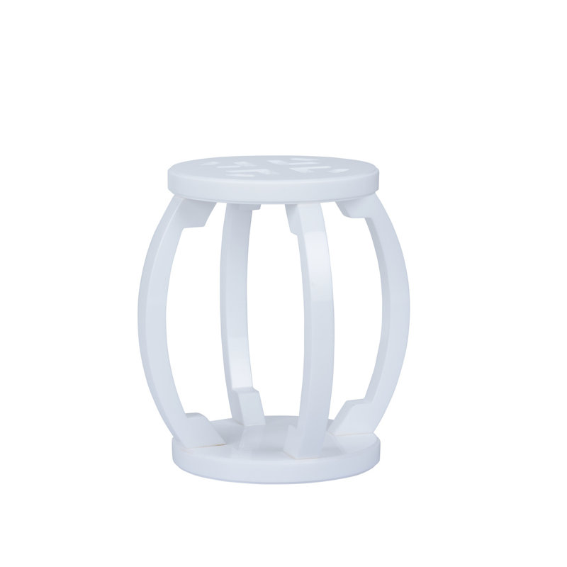 Lucite Garden Stool, White
