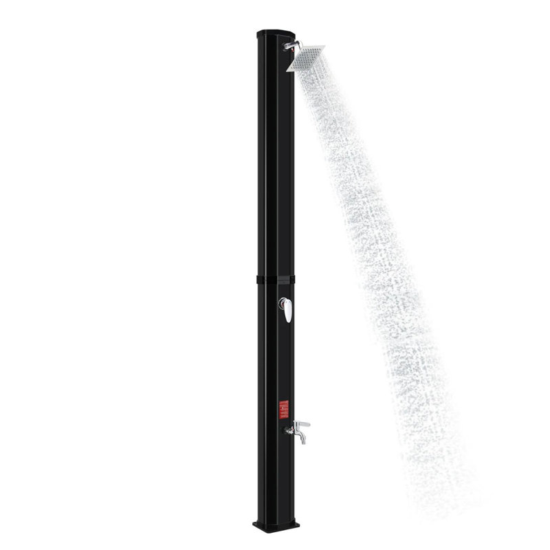 7.4Ft 10.6 Gallon Solar Heated Shower,