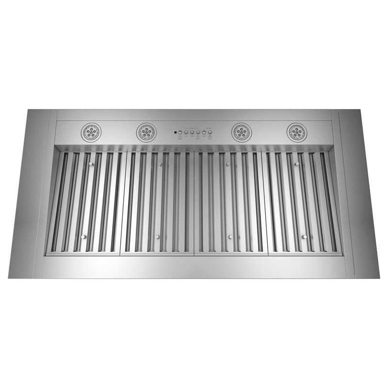 46.5" 1220 CFM Convertible Insert Range Hood in Stainless Steel with Nightlight Wi-Fi Remote Control Included