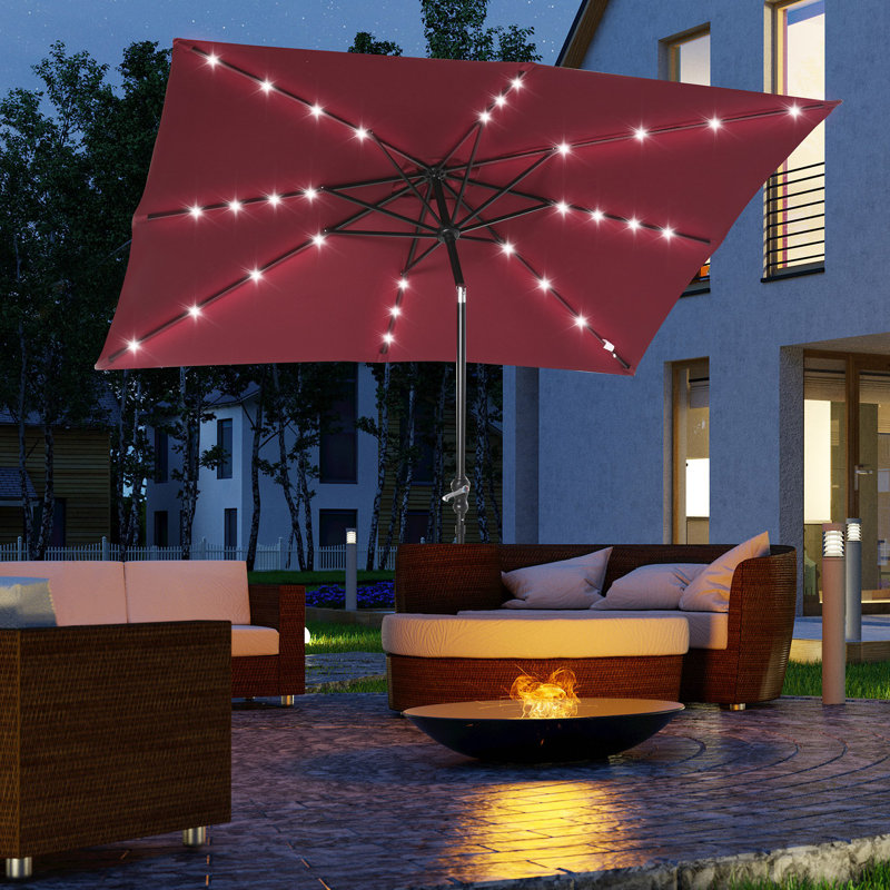 Parasol 105,6 Laplante, Rouge vin, H 97,2 po x l 105,6 po x P 80,4 po