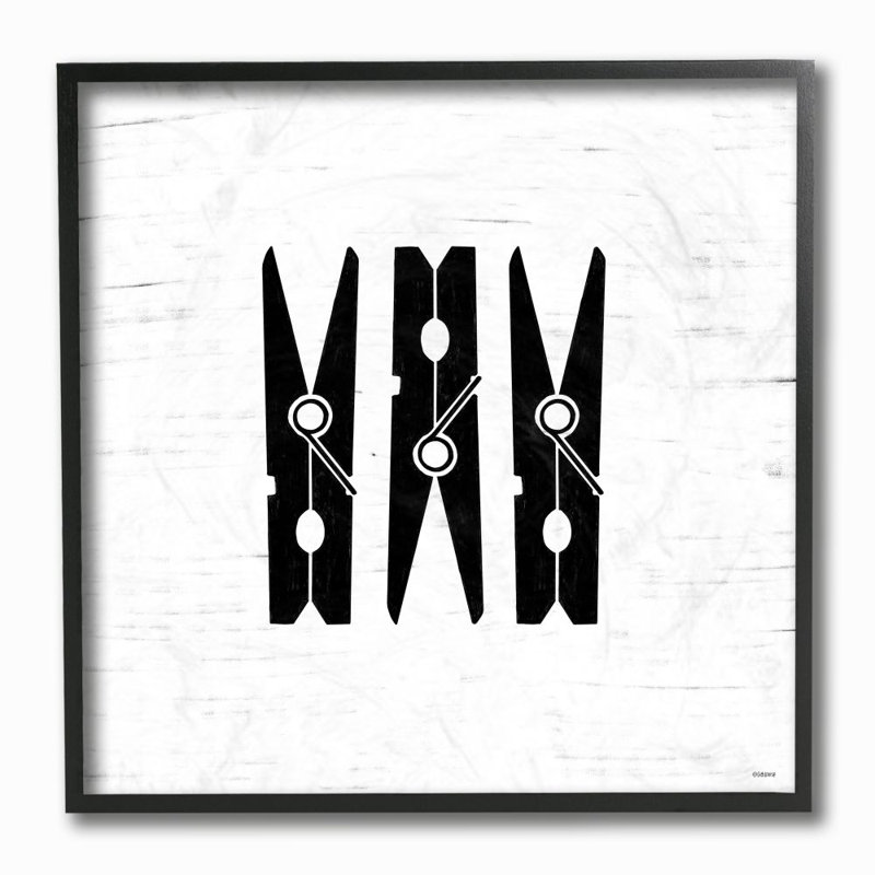 Impression sur toile Canvasespin Laundry Design, H 12 po x l 12 po x P 1,5 po, Giclée encadrée noir minuit
