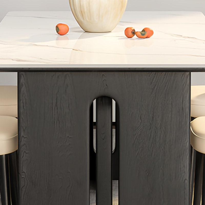 Petite table de salle à manger rectangulaire rétro et chaise, H 29,5 po x L 78,7 po x l 31,4 po