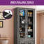  Armoire de cuisine 76 po H Farmhouse avec portes en verre, tiroirs et tablettes réglables-2079564064