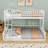 Wood Bunk Bed With Ladder And Slats-114271815-114271814