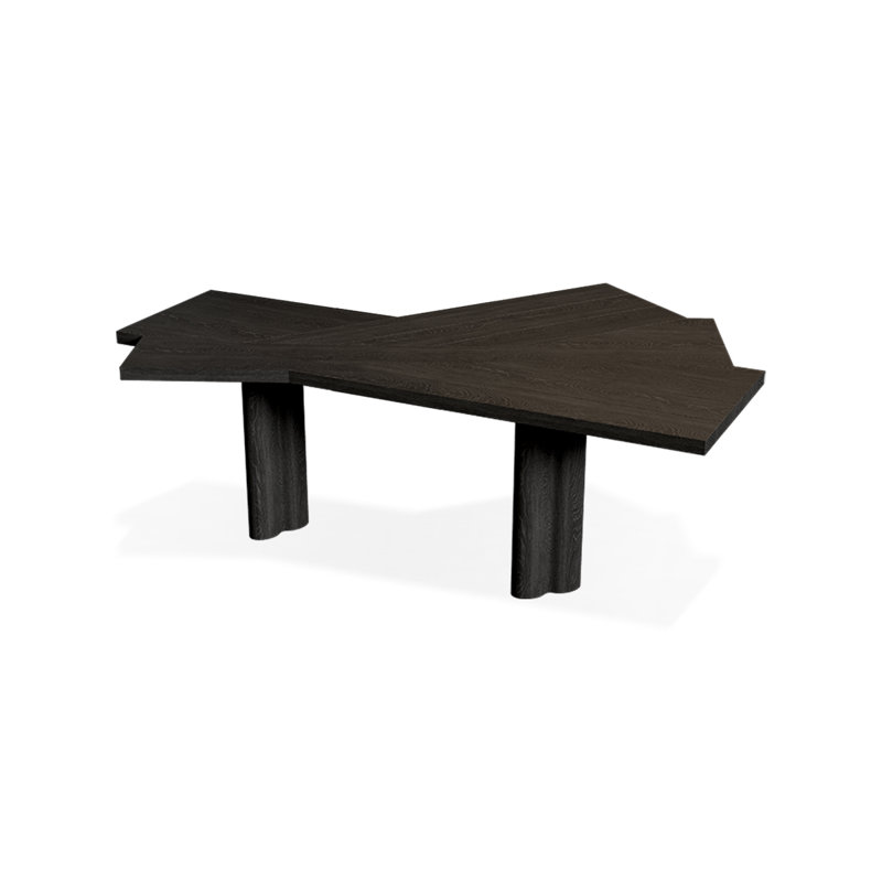 Bureaux en bois massif noir spécialisé, H 29,53 po x l 62,99 po x P 35,43 po