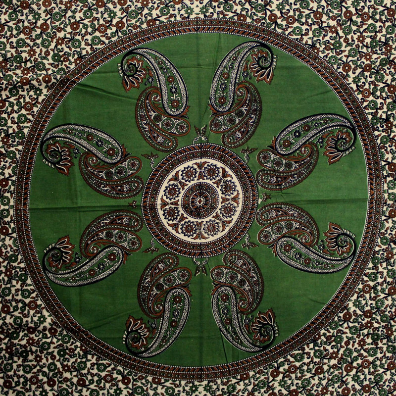 Cotton Tapestry, 60" H x 90" W, Green