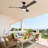 52" Modern  5-CCT LED Propeller Ceiling Fan with Lights and Remote Control, Dimmable, 6 Speeds Reversible Motor