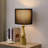 Modern Black And Gold Table Lamps Set Of 2 For Living Room, Bedroom, Nightstand, End Table, Or Small Spaces With Linen Lampshade - Mid-Century Minimalist Design