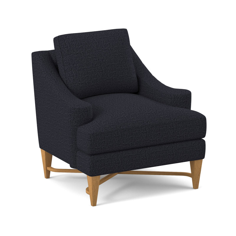 Foxtrot Upholstered Armchair, Amber, Venice Navy