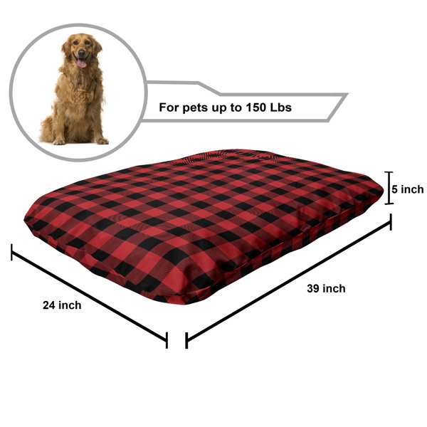 Ambesonne Colorful Pet Bed, Various Skewed Square Nomadic Rug Looking  Seamless Pattern, Chew Resistant Pad For Dogs And Cats Cushion With  Removable