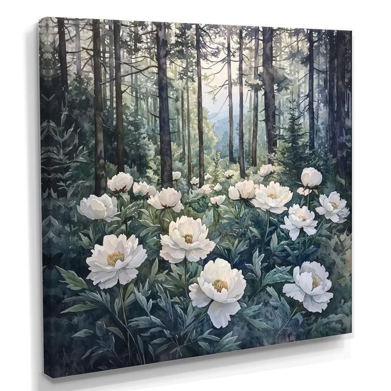 Glynys - art mural floral, H 30 po x l 30 po, Toile tendue, Ne s’applique pas